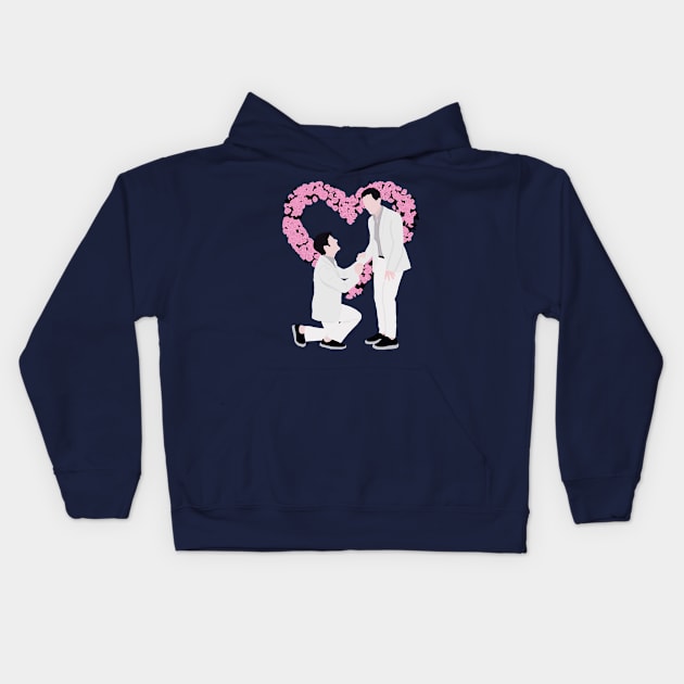 Jamie and Paul - Getting Married Today Kids Hoodie by byebyesally